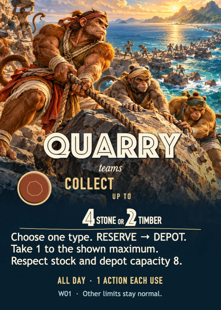 Actual public work-window card
