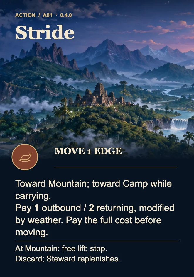 Actual Healing Mountain action card